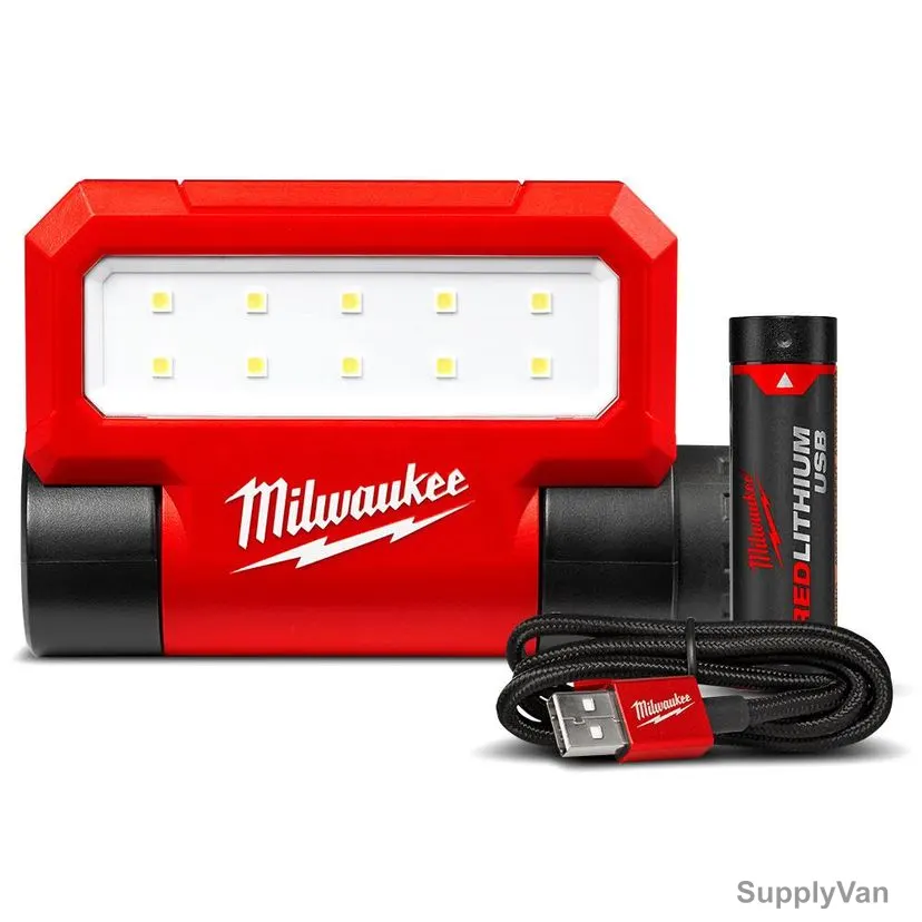 Milwaukee Rechargeable Folding Flood Light, L4FFL-201, 13.69CM, 550 LM — image 1