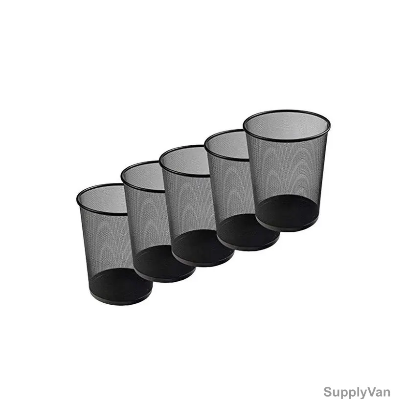 Akc Multi-Purpose Mesh Trash Bin, GB03K-M, Metal, 28CM Height x 26.5CM Width, Black, 5 Pcs/Pack — image 1