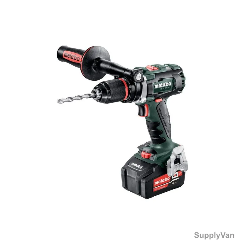 Metabo Cordless Drill With MetaBox 145 L, BS-18-LTX-BL-I, 240V, 18V