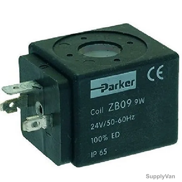 Parker Solenoid Spare Coil, ZB-09, IP65, 9W, 24VAC