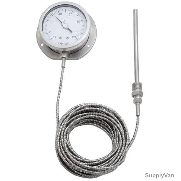 Calcon Gas Filled Capillary Type Thermometer, TG18C, 100MMx10 Mtrs, -10-110 Deg. C