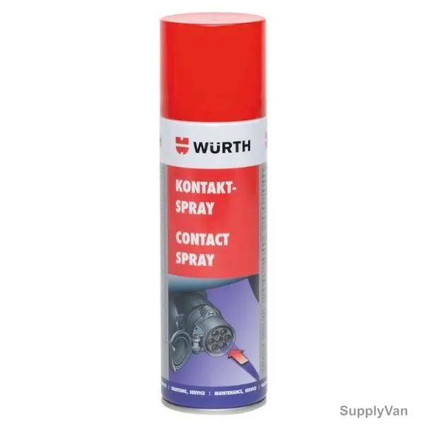 Wurth Contact Spray, 0890100, 300ML, Light Yellow