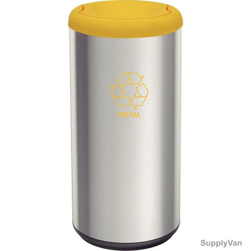 Tramontina Swing Trash Bin, 94539204, Stainless Steel, 40 Ltrs Capacity, Yellow/Silver — image 1