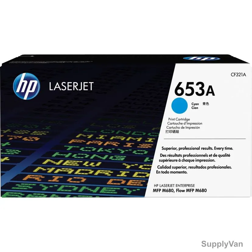 HP Original LaserJet Toner Cartridge, CF321A, 653A, Cyan — image 1