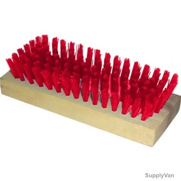 Hard Broom Brush, 6 Row, Red