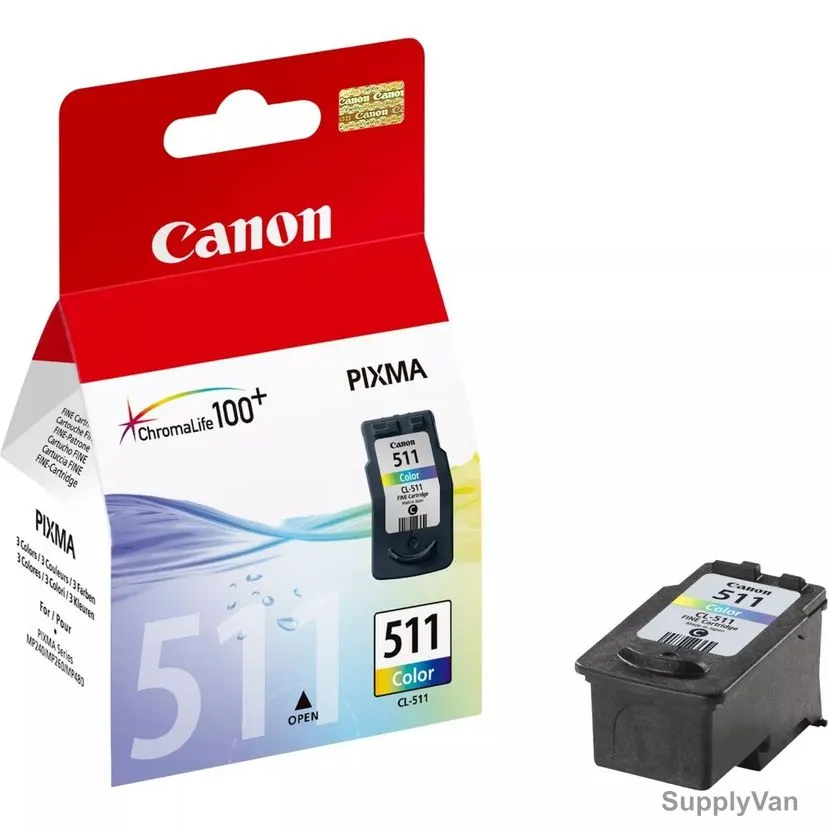 Canon Tri-Color Ink Cartridge, CL-511, 244 Pages, Cyan/Magenta/Yellow