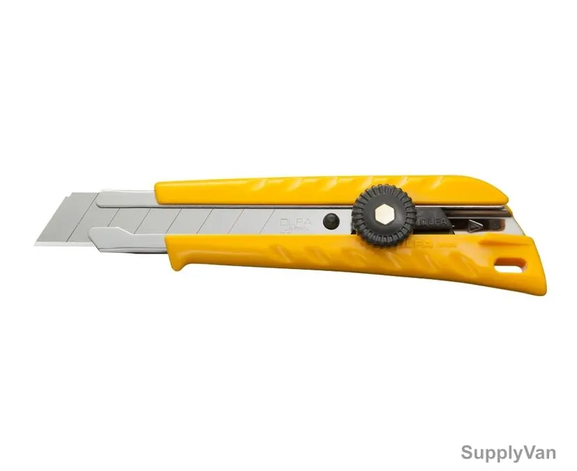 Olfa Utility Knife, OL-L-1, Black/Yellow, Ratchet Lock