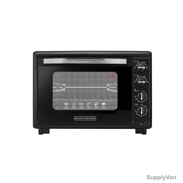 Black and Decker Double Glass Toaster Oven W/ Rotisserie, TRO55RDG-B5, 2000W, 55L, Black — image 1