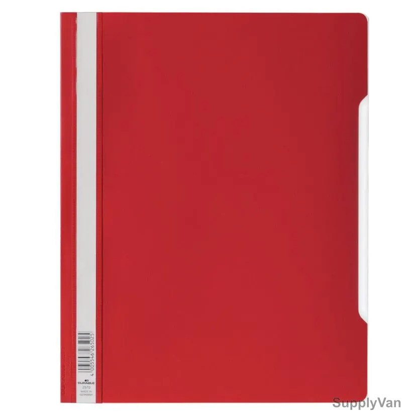 Durable File Folder, 257003, PVC, A4, Red, 50 Pcs/Box