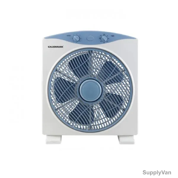 Olsenmark Box Fan, OMF1723, 12 Inch, 43W, Blue and White