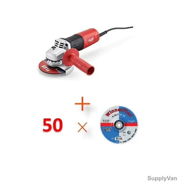 Flex Angle Grinder With 50 Pcs 4.5 Inch Metal Cutting Discs, L-1001-Set, 1010W — image 1