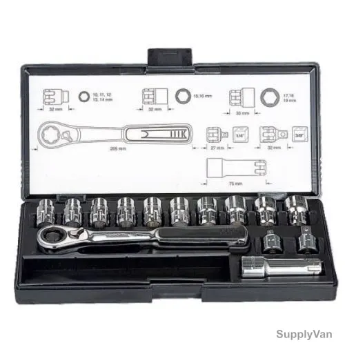 Makita Pass Through Socket Set, B-65595, 14PCS
