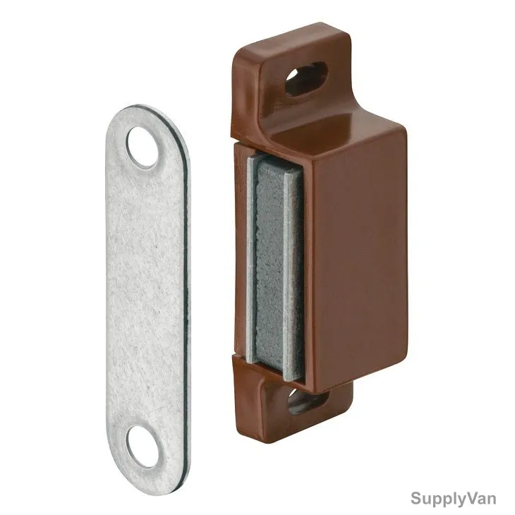 Hafele Magnetic Catch For Screw Fixing, 246-26-122, Plastic/Steel, 3-4 Kg Pulling Force, Brown