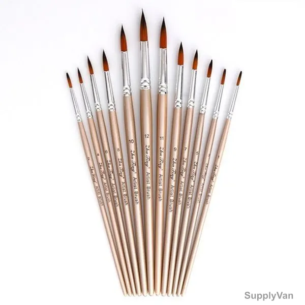 Zhu Ting Paint Brush Set, Aluminum Alloy and Nylon, 18-22CM, Rose Gold — image 1