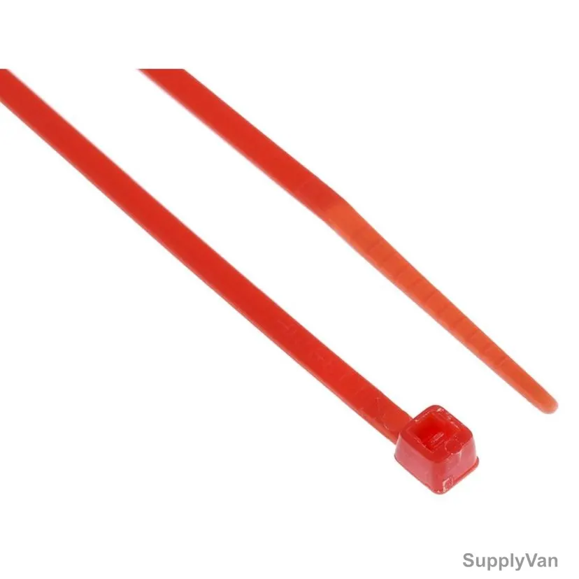 Speedwell Cable Tie, BNT2510, Nylon, 2.5MM Thk x 100MM Length, Red, 100 Pcs/Pack