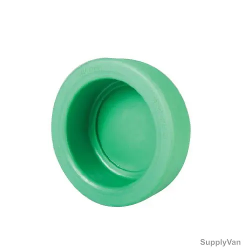 Raktherm End Cap, C-40, Polypropylene, 40MM, Green