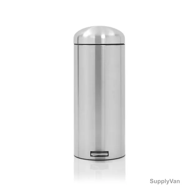Brabantia Retro Pedal Bin, 479366, 30 Litres, Fpp, Matt Steel