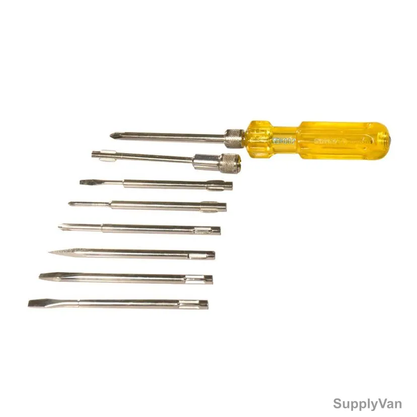 Tata Agrico 8 in 1 Screwdriver Set, SDK002, Silver, 8 Pcs/Pack — image 1