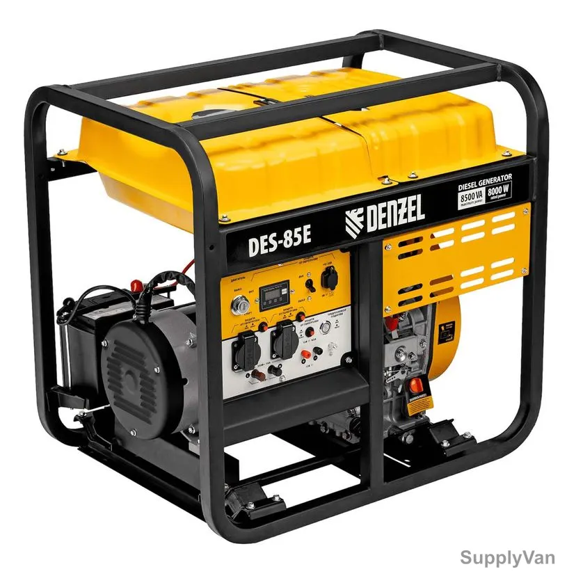 Denzel Electric Start Diesel Generator, DES-85E, 8500W, 4-Stroke, 678CC, 13.5 HP, 16 Ltrs Fuel Tank Capacity — image 1