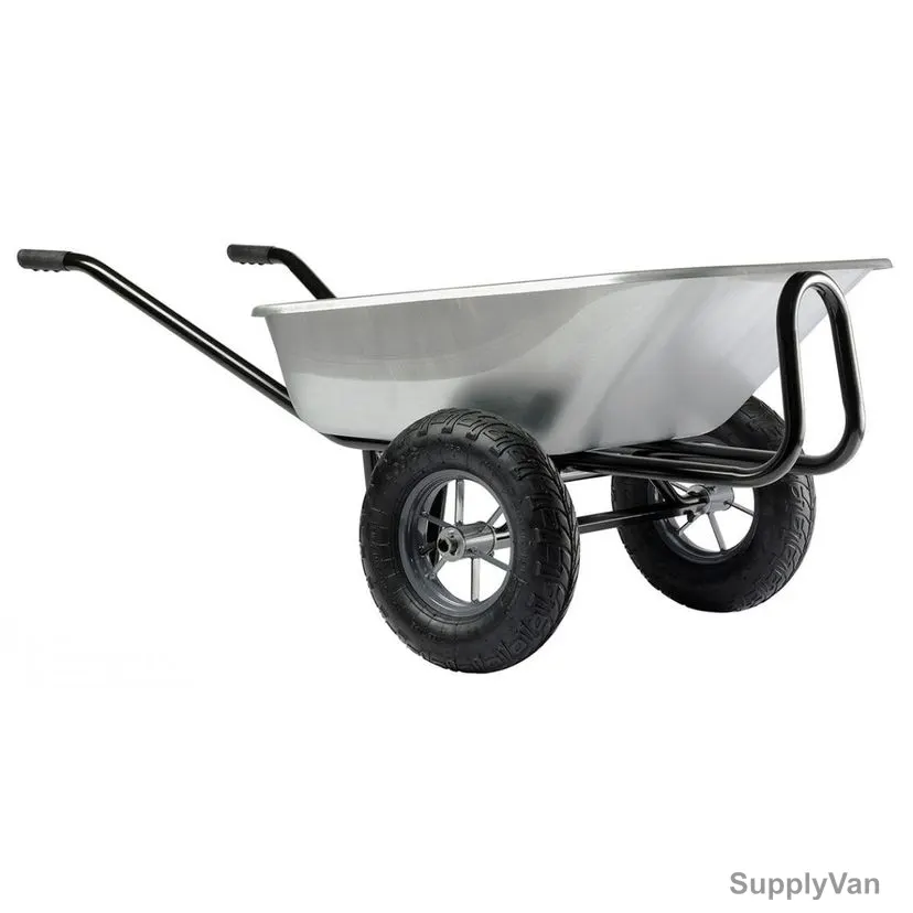 Haemmerlin Cargo Premium 150 Pneumatic Wheel Barrow, 150 Ltrs, Silver — image 1