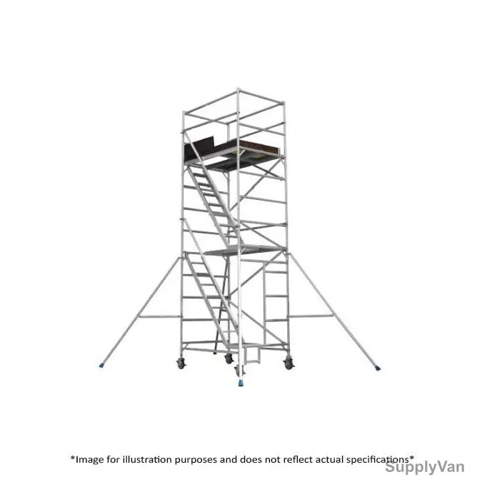 Topman Mobile Stairway Scaffolding, AMSS4, Aluminium, 3.8 Mtrs, 225 Kg Loading Capacity — image 1