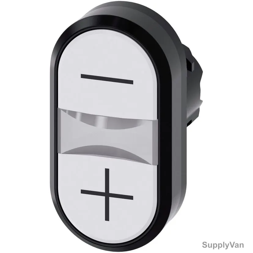 Siemens Illuminated Twin Push Button, Plastic, Round, 22MM, Black