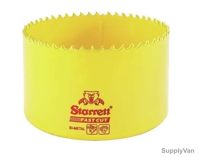 Starrett Hole Saw, FCH168MM, High Speed Steel, 168MM, 5.5 TPI, Yellow