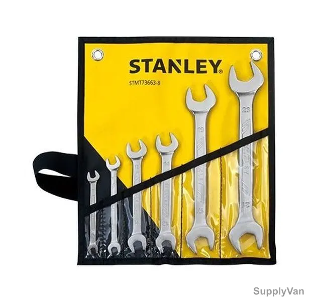 Stanley Double Open End Wrench Set, STMT73663-8, 6PCS