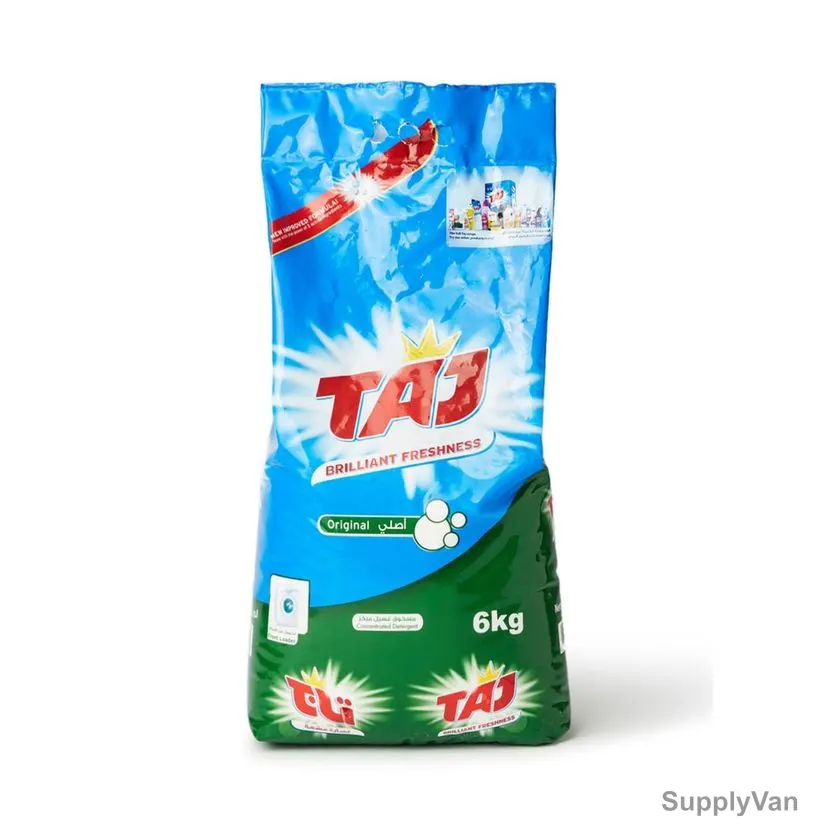 Taj Original Low Foam Detergent Powder, 6 Kg, 2 Pcs/Pack — image 1