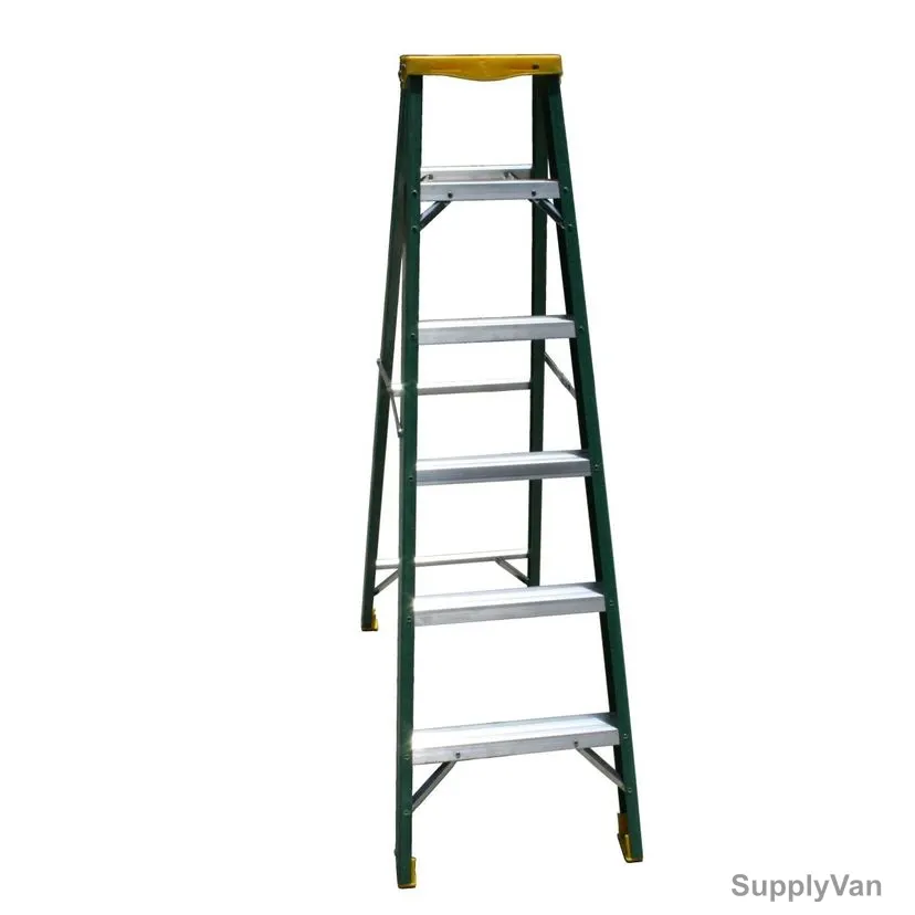 Penguin Fibreglass Single Sided Step Ladder, FGSSPT-6, 6 Steps, 1.7 Mtrs, 150 Kg Weight Capacity