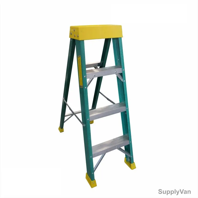 Topman Single Sided Ladder, FRPSS4, Fiber Glass, 4 Steps, 130 Kg Loading Capacity — image 1