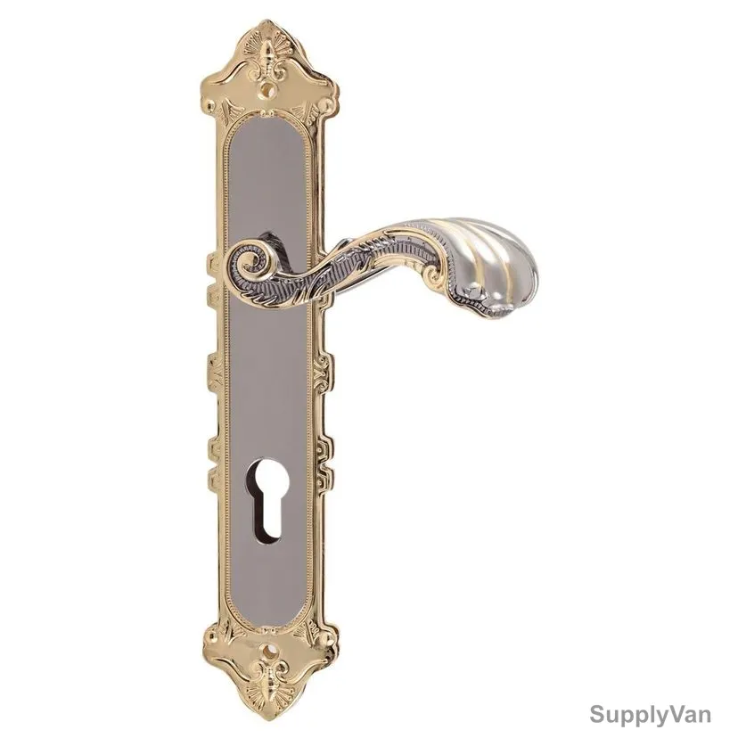 ACS Door Handle, AA31-CC4-BN-GP, Zinc, Grey and Gold