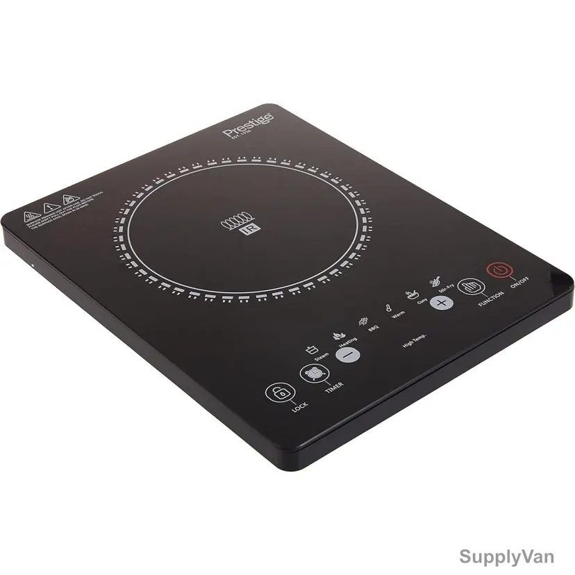 Prestige Single Infrared Cooktop, PR7505, Crystal, 2000W, 220-240V, Black