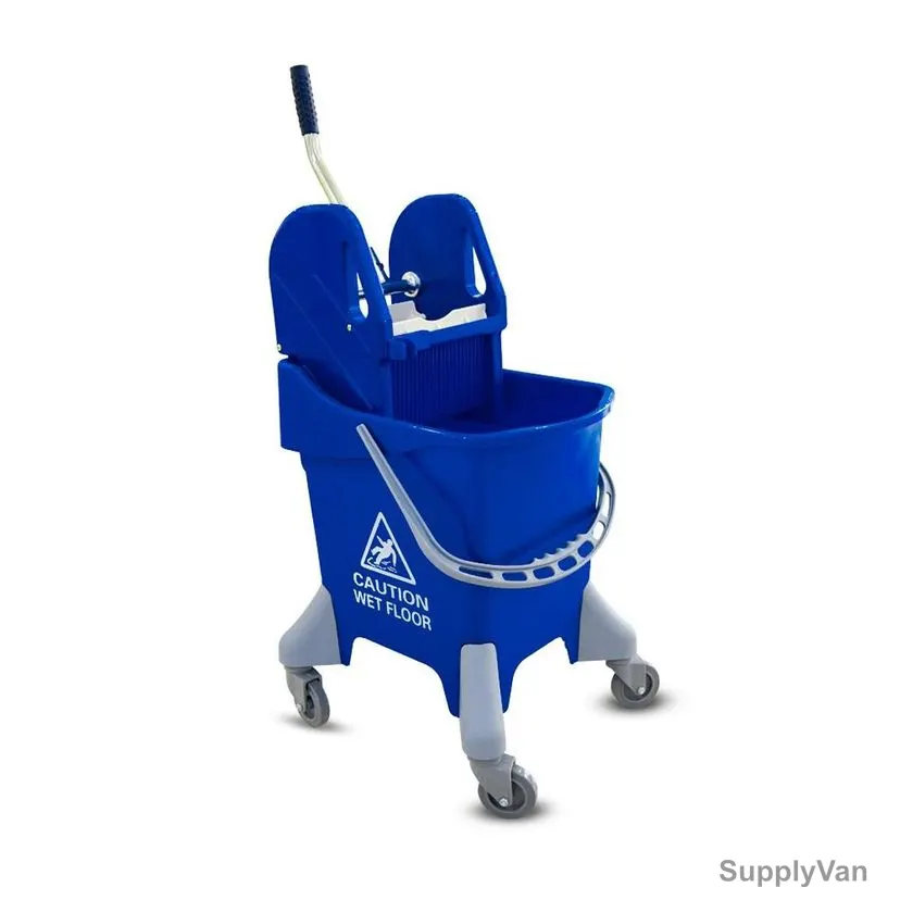 Akc Mop Bucket With Deluxe Wringer, BT10B, Plastic, 25 Ltrs, Blue