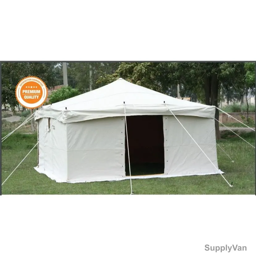Special Arabic Deluxe Tent, AMT-105, Iron Stick, 4 x 4 Yards, White