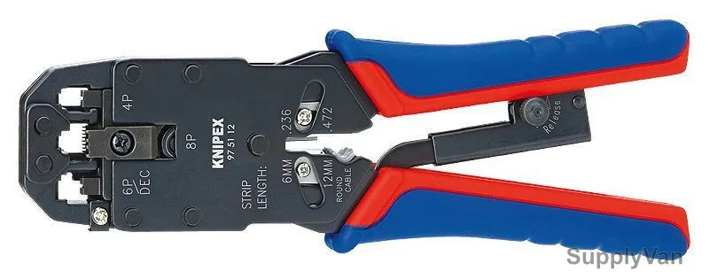 Knipex Crimping Plier for Western Plugs, 975112, 8 Inch
