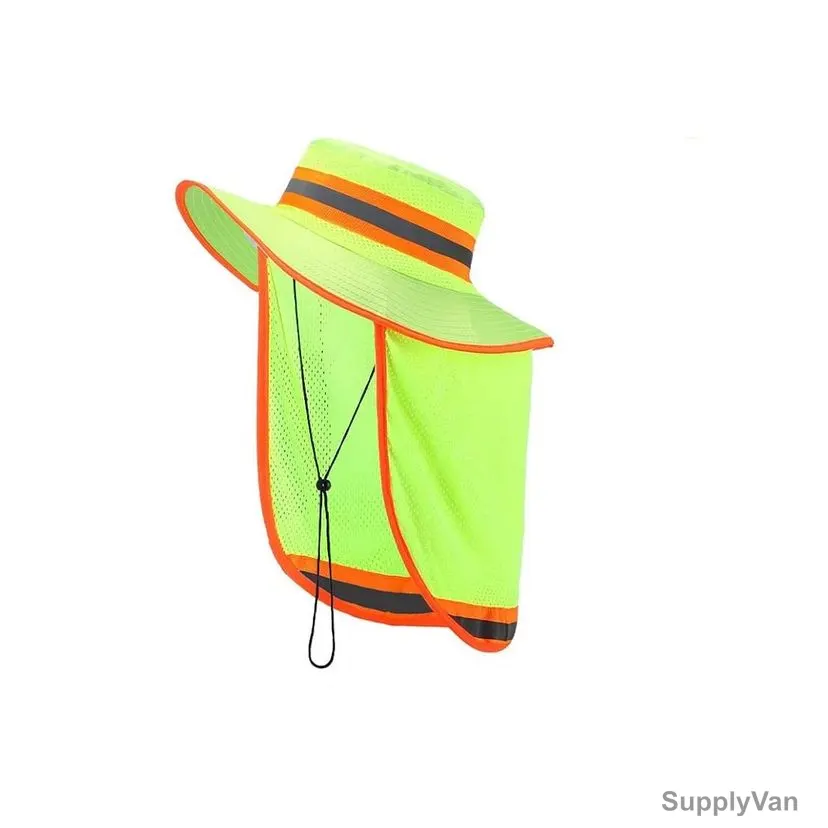 Jexine Breathable Sun Protective Bucket Cap, Polyester/Cotton, M, Yellow