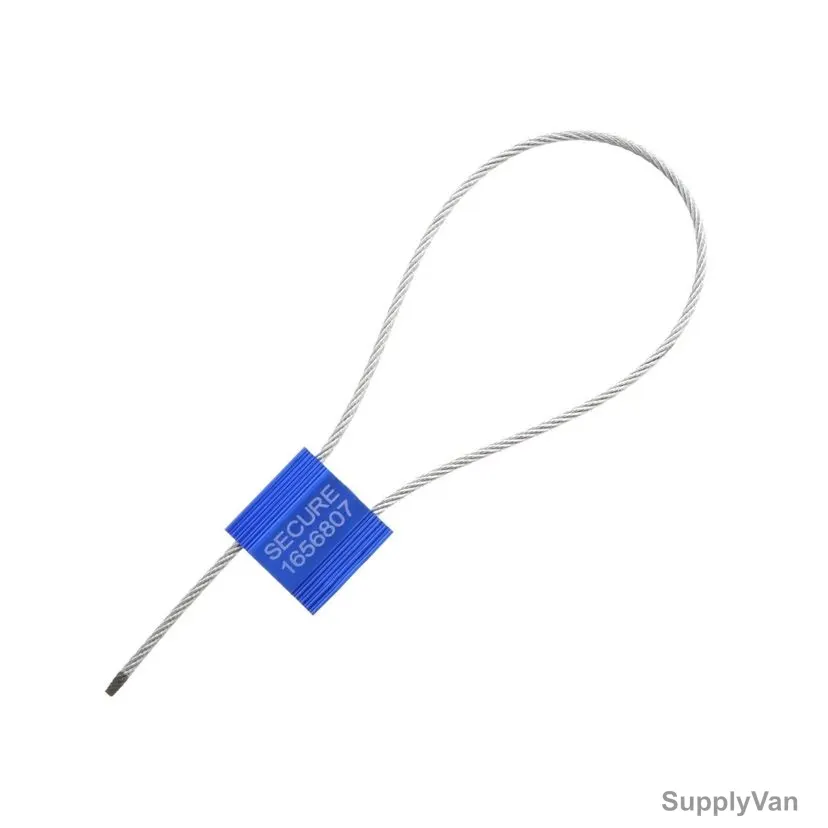 Steel Cable Seal, 3 x 400MM, Blue