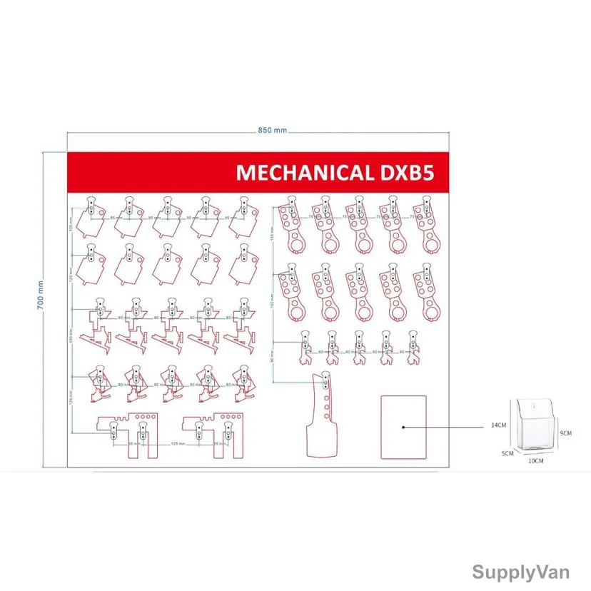 Loto-Lok Customized Mechanical DXB5 Shadow Board, 700MM Width x 850MM Length