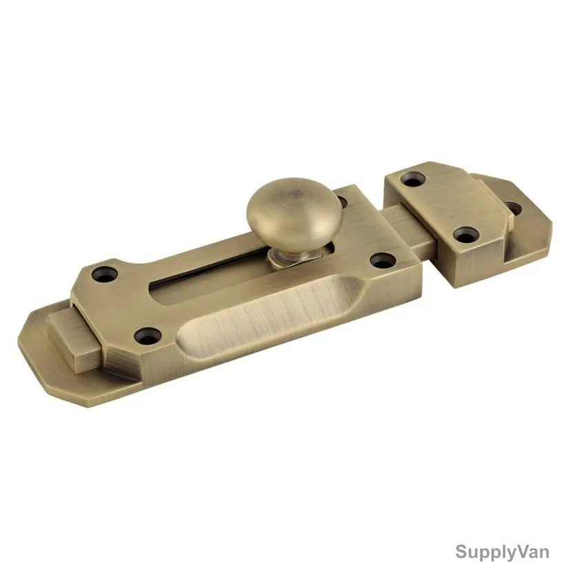 ACS Small Classic Tower Bolt, M-52S-MAB, Zinc, Antique Brass