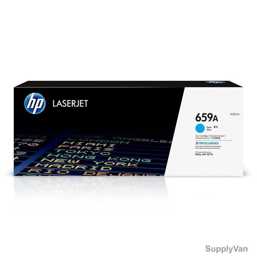 HP Original LaserJet Toner Cartridge, W2011A, 659A, Cyan