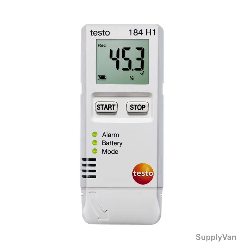 Testo Air Humidity and Temperature Data Logger, 184-H1, 2-Channels, -20 to +70 Deg.C — image 1
