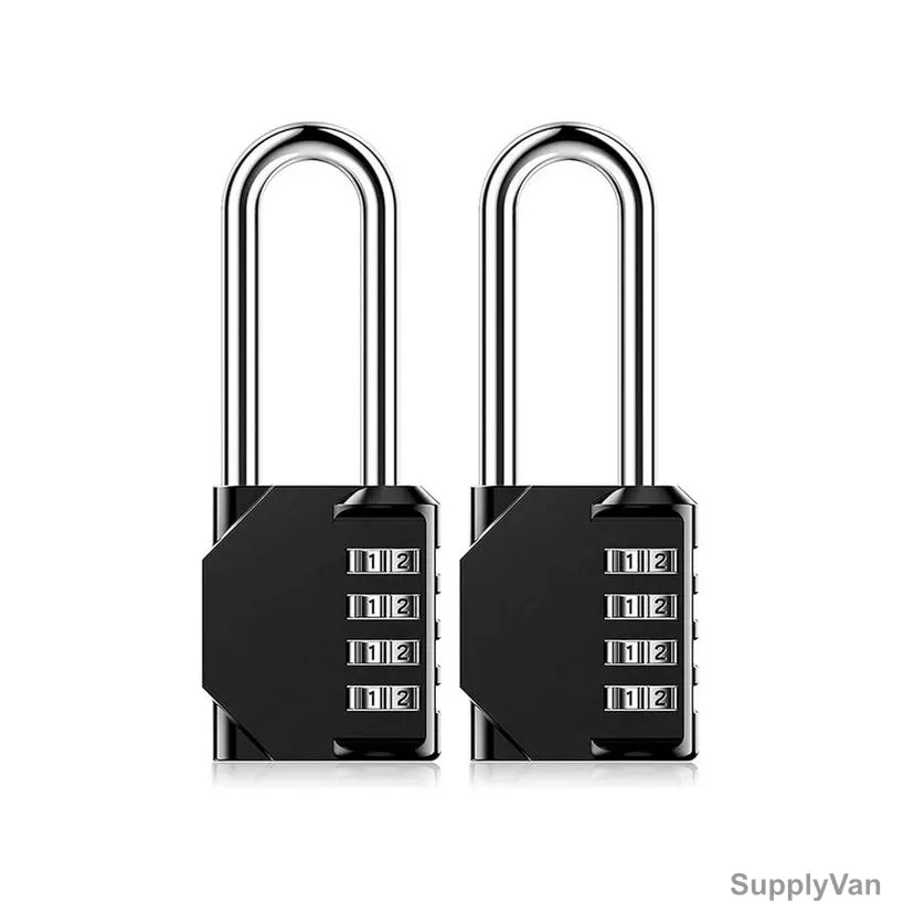 Delfino Heavy Duty Combination Padlock, GFKMF-89, Zinc Alloy, 4 Digit, 116MM Height x 44MM Width, 2 Pcs/Pack — image 1