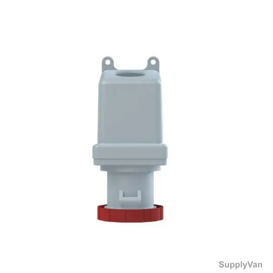 Abb Wall Mounted Socket Outlet, 363RS6W, 380-415V, IP67, 63A, 3P+E, Red