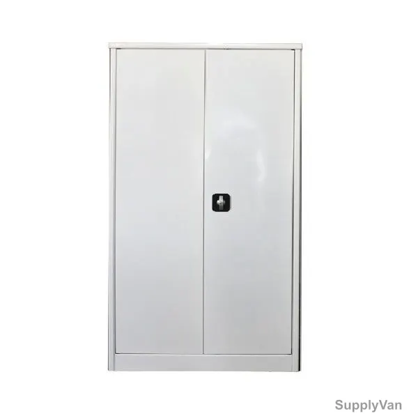 Rigid Swing Door Office Cupboard, RGD-21, MS Steel, 4 Compartment, 1830MM Height x 914MM Width, Grey