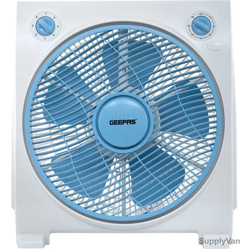 Geepas Box Fan, GF21113, 43W, 12 Inch, Blue/White — image 1