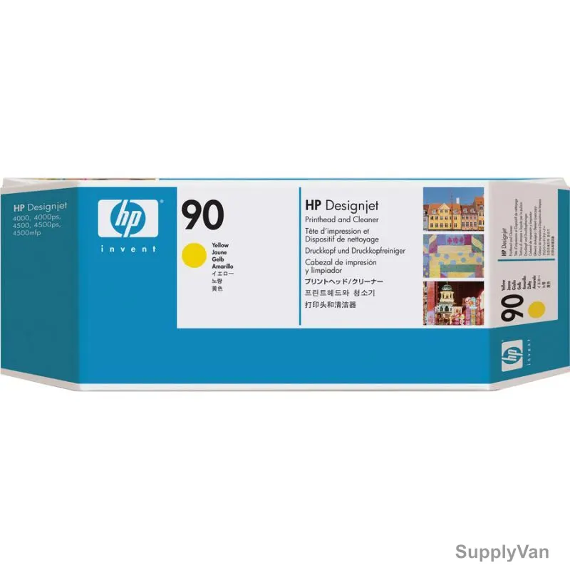 HP DesignJet Printhead and Printhead Cleaner, C5057A, 90, Yellow, 2 Pcs/Kit — image 1