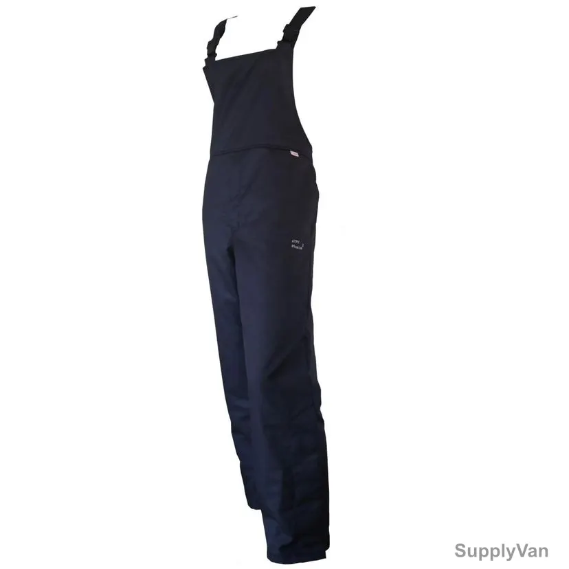 BSD HRC 4 Power Arc Flash Bib Overall, 41.0 Cal/SQ.CM, Class 2, Free Size, Navy/Grey