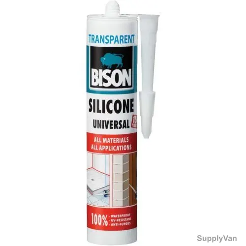 Bison Silicone Sealant, 6306987, Silicone Elastomer, Moisture Resistant, 280 ML