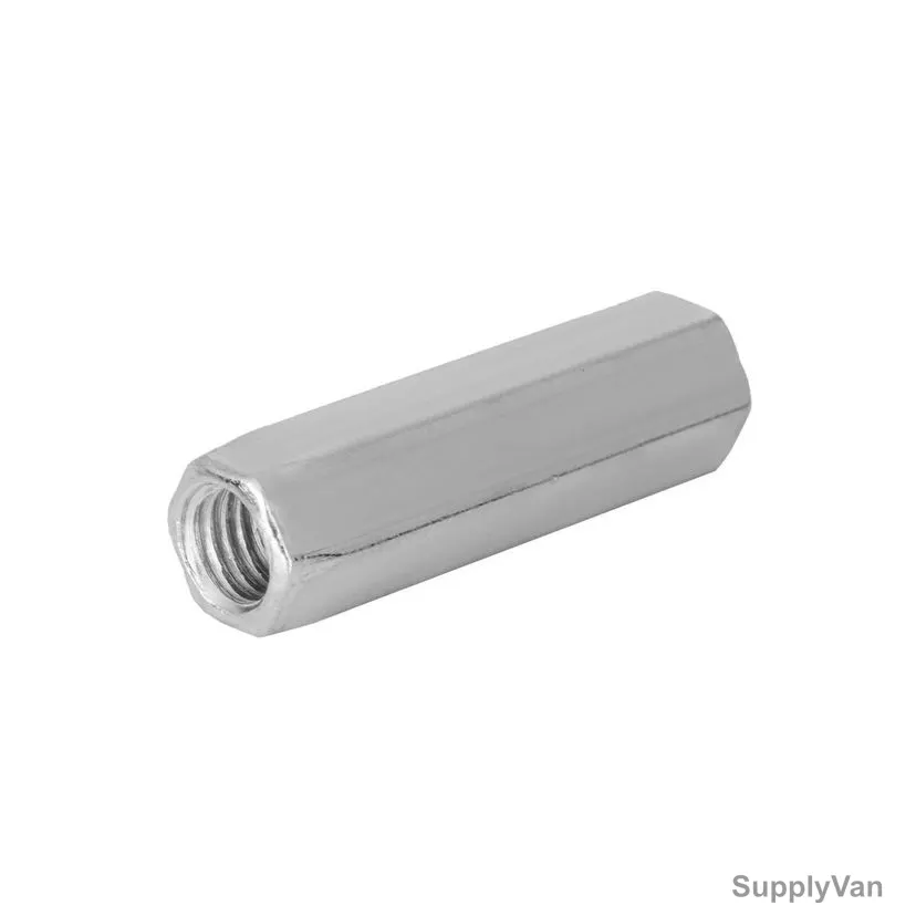Hex Rod Coupling Nut, Steel, 8MM Thread Size